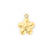 Stainless Steel - Rostfrei Stahl Anhänger Blume Gold
