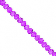Top Glas Facett Perlen 6x5&nbsp;mm Rondellen Grape purple