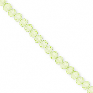 Top Glas Facett Perlen 4x3&nbsp;mm Rondellen Light green
