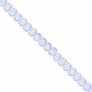 Top Glas Facett Perlen 4x3&nbsp;mm Rondellen Blue