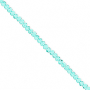 Top Glas Facett Perlen 3x2&nbsp;mm Rondellen Turquoise green