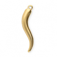 Stainless Steel - Rostfrei Stahl Anh&auml;nger Cornicello Gold