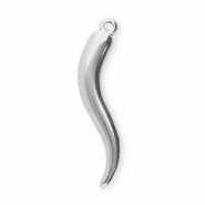 Stainless Steel - Rostfrei Stahl Anh&auml;nger Cornicello Silver