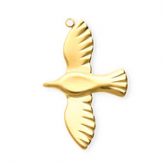 Stainless Steel - Rostfrei Stahl Anh&auml;nger Vogel Gold