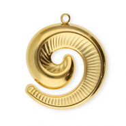 Stainless Steel - Rostfrei Stahl Anh&auml;nger Spirale Gold
