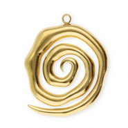 Stainless Steel - Rostfrei Stahl Anh&auml;nger Spirale Gold
