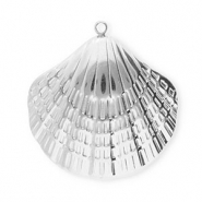 Stainless Steel - Rostfrei Stahl Anh&auml;nger Muschel Silver