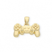 Brass TQ Metall Anh&auml;nger Gamecontroller Gold