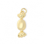 Brass TQ Metall Anh&auml;nger Bonbon Gold