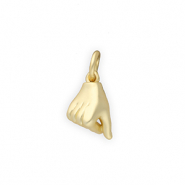 Brass TQ Metall Anh&auml;nger "I love you" Gold