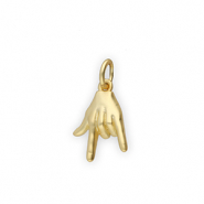 Brass TQ Metall Anh&auml;nger "I love you" Gold