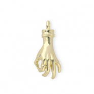 Brass TQ Metall Anh&auml;nger "OK" Gold