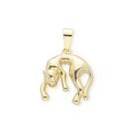 Brass TQ Metall Anh&auml;nger Tiger Gold