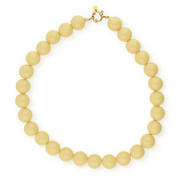 BY31&reg; 16 mm Acrylperlen Kette shiny Pastel yellow 11-0616 TPG-gold