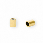 Rostfreier Edelstahl Schmuckzubeh&ouml;r Endkappen &Oslash;2.5 mm Gold