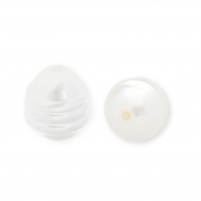 Imitationsperlen Eierf&ouml;rmig White