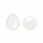 Imitationsperlen Eierf&ouml;rmig White