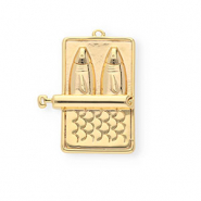 BY31&reg; Eco-brass (nachaltiges Messing) Anh&auml;nger Sardinen-Dose Gold