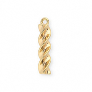 BY31&reg; Eco-brass (nachaltiges Messing) Anh&auml;nger Fusilli-Nudel Gold