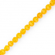 Top Glas Facett Perlen Rund 6 mm Oranje