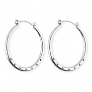 BY31&reg; Schmuckzubeh&ouml;r aus rostfreiem Edelstahl Ohrringe / Ohrstecker mit 7 &Ouml;sen Silver