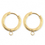 BY31&reg; Schmuckzubeh&ouml;r aus rostfreiem Edelstahl Ohrringe / Ohrstecker Twisted mit &Ouml;se Gold