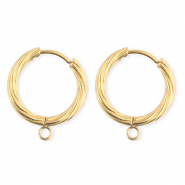 BY31&reg; Schmuckzubeh&ouml;r aus rostfreiem Edelstahl Ohrringe / Ohrstecker Twisted mit &Ouml;se Gold