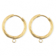 BY31&reg; Schmuckzubeh&ouml;r aus rostfreiem Edelstahl Ohrringe / Ohrstecker Twisted mit &Ouml;se Gold
