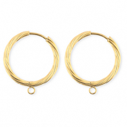 BY31&reg; Schmuckzubeh&ouml;r aus rostfreiem Edelstahl Ohrringe / Ohrstecker Twisted mit &Ouml;se Gold