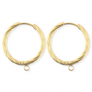 BY31&reg; Schmuckzubeh&ouml;r aus rostfreiem Edelstahl Ohrringe / Ohrstecker Twisted mit &Ouml;se Gold