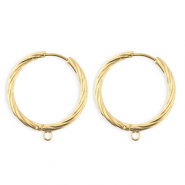 BY31&reg; Schmuckzubeh&ouml;r aus rostfreiem Edelstahl Ohrringe / Ohrstecker Twisted mit &Ouml;se Gold