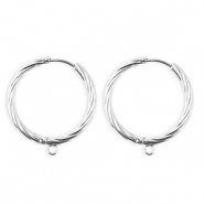 BY31&reg; Schmuckzubeh&ouml;r aus rostfreiem Edelstahl Ohrringe / Ohrstecker Twisted mit &Ouml;se Silver