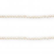 Imperfekten S&uuml;&szlig;wasserperlen rund 4mm Natural white