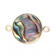 Imperfekten S&uuml;&szlig;wasserperlen Zwischenst&uuml;ck Round Gold-ocean green