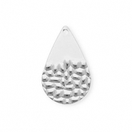 Rostfreier Edelstahl Anh&auml;nger Tropfenform Silver