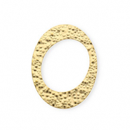 Rostfreier Edelstahl Schmuckzubeh&ouml;r Zwischenst&uuml;ck Oval Gold