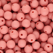 10 mm DQ Acrylperlen Coral red