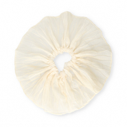 Scrunchie-Stoff Haargummi XL 2-lagig Beige