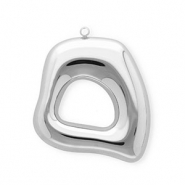 Anhänger aus rostfreiem Edelstahl, Organicdesign Silver
