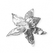 Statement-Anhänger, Motiv Blüte Silver