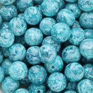 12 mm Glasperlen Multicolour blue