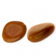 Acrylperlen Irregular Brown-camel brown-white marble