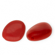 Acrylperlen Irregular Red-white marble