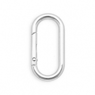 Zubeh&ouml;r f&uuml;r Schl&uuml;sselanh&auml;nger, Karabiner oval Silver