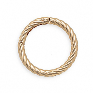 Zubeh&ouml;r f&uuml;r Schl&uuml;sselanh&auml;nger, Karabiner rund twisted Gold
