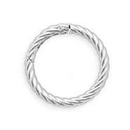 Zubeh&ouml;r f&uuml;r Schl&uuml;sselanh&auml;nger, Karabiner rund twisted Silver
