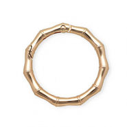 Zubeh&ouml;r f&uuml;r Schl&uuml;sselanh&auml;nger, Karabiner-Ring in Bambusoptik Gold