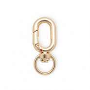Zubeh&ouml;r f&uuml;r Schl&uuml;sselanh&auml;nger, Drehkarabiner oval Gold