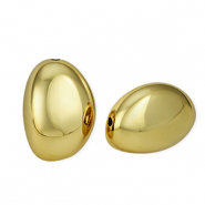 Acrylperlen Oval Gold