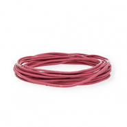 Leder rund 2&nbsp;mm Pink